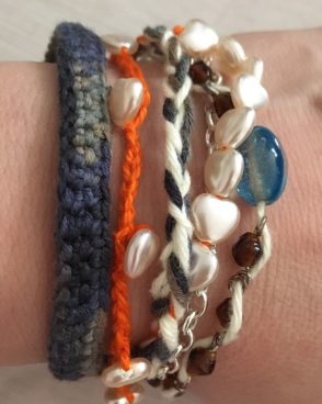 Bracelet Inspiration Ipanema bleu et orange