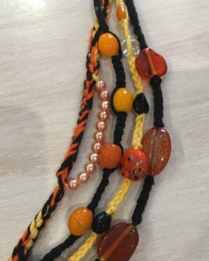 Bracelet Inspiration Ipanema noir et orange