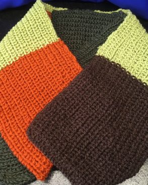 Echarpe en laine couleurs Automne