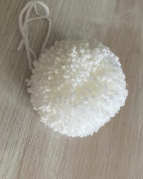 Pompon en laine – blanc