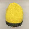 Bonnet laine bébé jaune et gris – Image 3