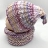 Bonnet laine bébé dégradé de mauves – Image 2