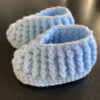 Chaussons en laine bleu layette – Image 3