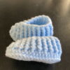 Chaussons en laine bleu layette – Image 2