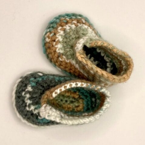 Chaussons en laine multicolore - Taille naissance – Image 4