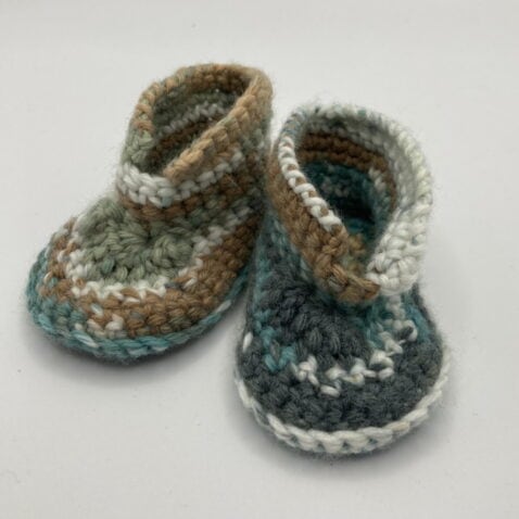 Chaussons en laine multicolore - Taille naissance