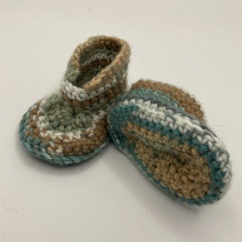 Chaussons en laine multicolore - Taille naissance – Image 3